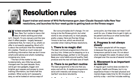 Sports magazine fitness resolution